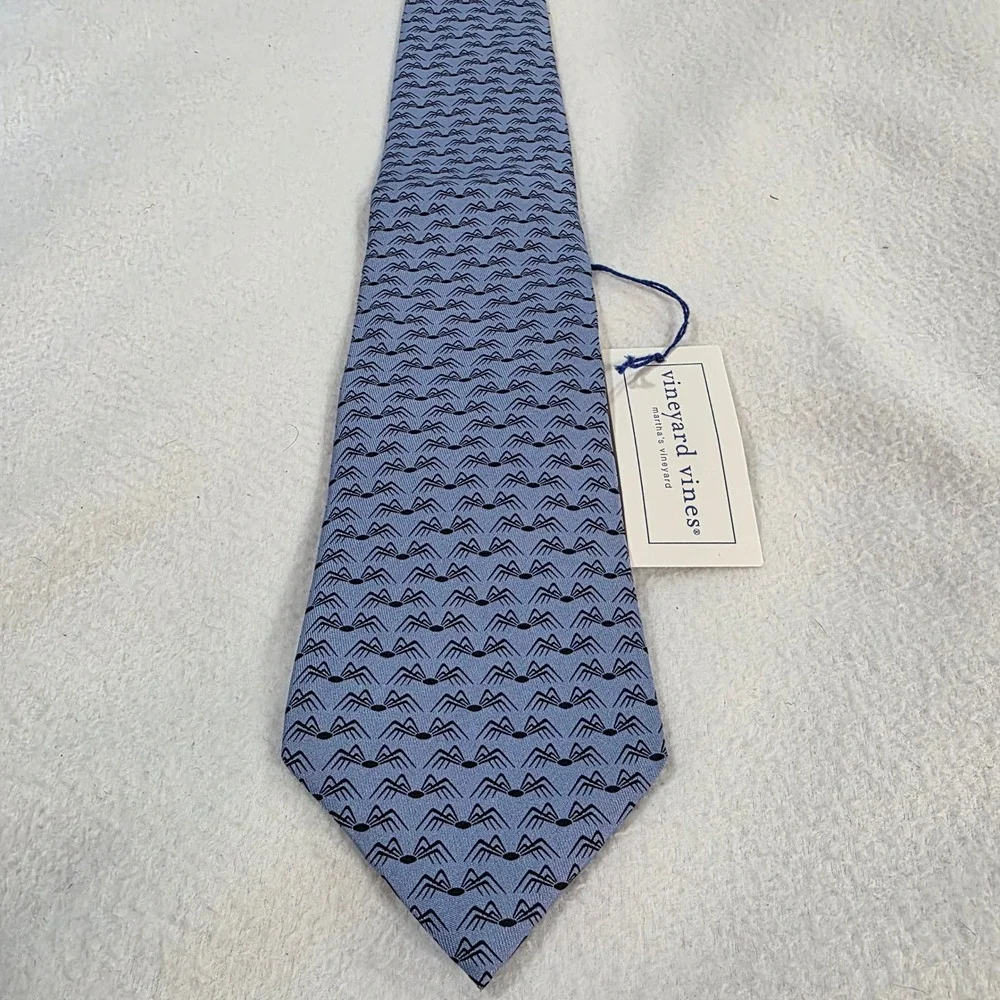 Vineyard Vines SPDR SPY Spider Silk Tie Blue Custom Collection Finance Mens